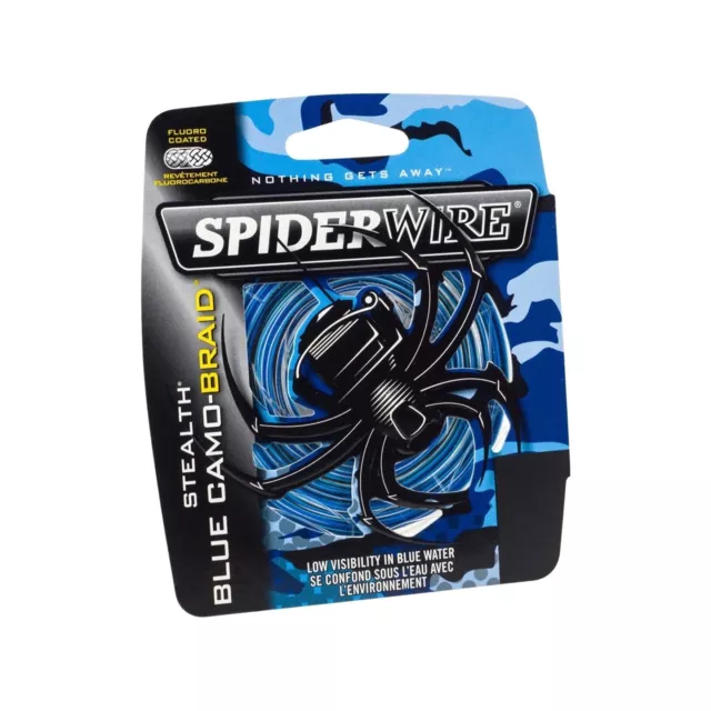 SpiderWire Stealth Superline, Blue Camo, 30lb 13.6kg, 3000yd 2743m Braided 3