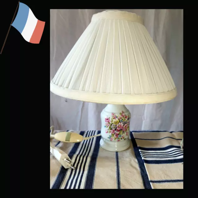 small old electric lamp in French porcelain