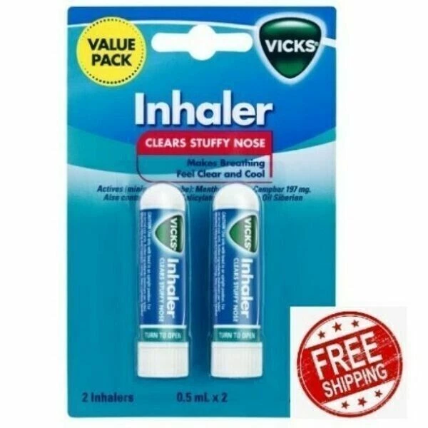 VICKS INHALER ALLERGY Cold Nasal Blocked Nose Relief Congestion (0.5ml