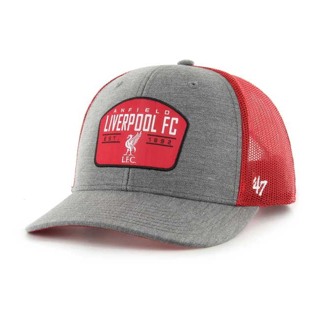Men's '47 Charcoal/Red Liverpool Slate Trucker Snapback Hat Men's '47 Charcoal/Red Liverpool Slate Trucker Snapback Hat