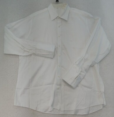 J. Hilburn By Tessitura Monti Mens XXL Dress Shirt L/S White Button Down Cotton