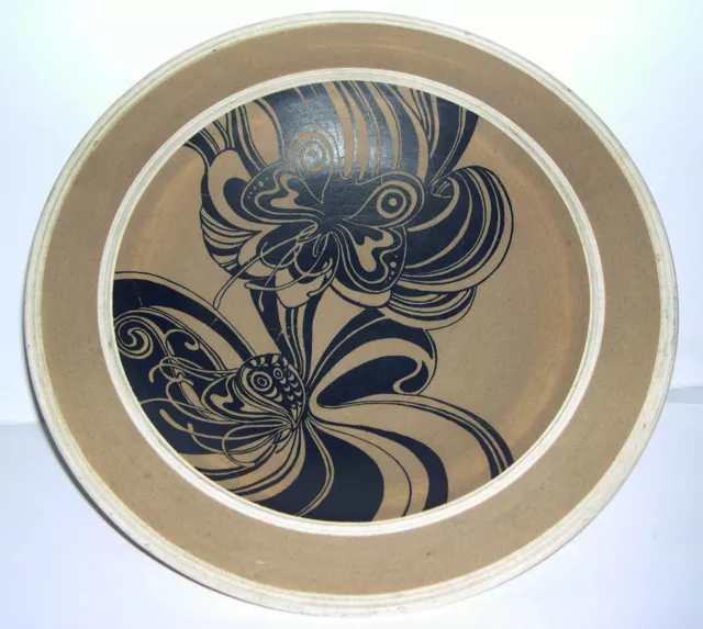 John Chipperfield Art Pottery Attractive Contemporary 70's Designed Footed Dish.