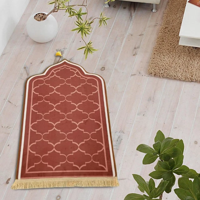 Tapis de prière Tapis de culte antidérapant avec gland Tapis de prière pour