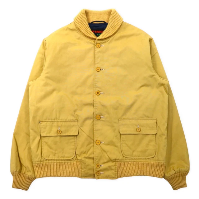 McGREGOR 90's VARSITY JACKET L Beige Cotton QUILTED Liner Japan MADE