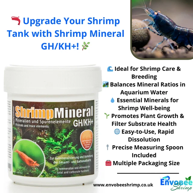 Salty Shrimp Mineral GH/KH+ Mineral GH booster RO Cherry Tiger Neocaridina 200g