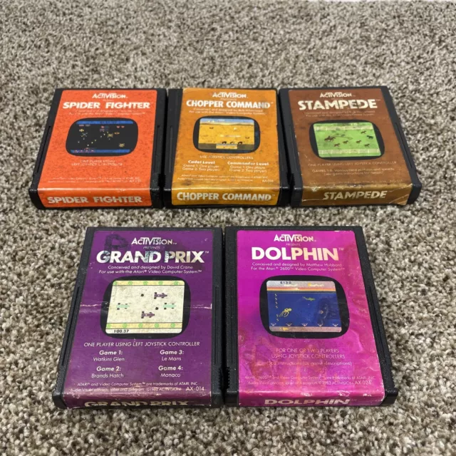 LOT OF 5 - Atari 2600 Game Activision Video Game Lot Tested
