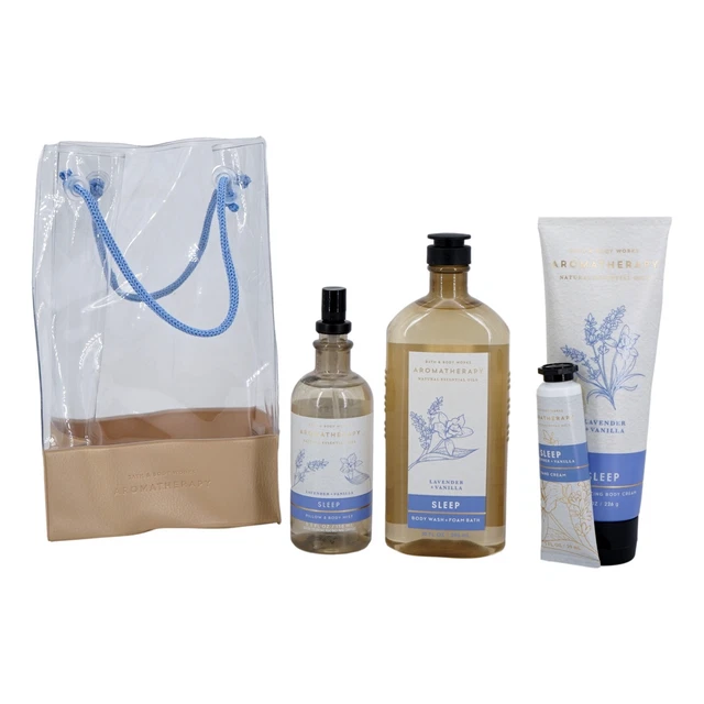 Juego de regalo para dormir Bath & Body Works LAVANDA VAINILLA - crema corporal - lavado corporal y