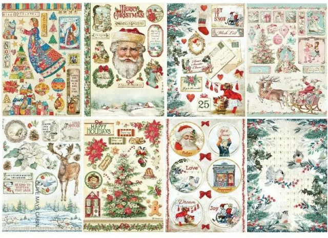 Stamperia Christmas Rice Paper A4 ::  Classic Christmas NEW