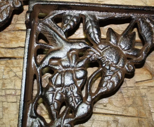 2 HD Cast Iron Antique Style HUMMINGBIRD Brackets, Garden Braces Shelf Bracket 2