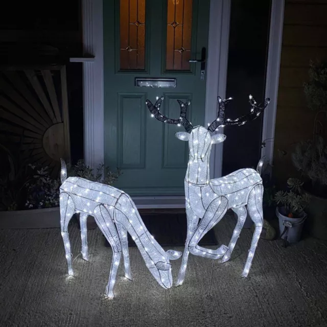 Esterna illuminazione renna decorazione natalizia LED cervo cervo cervo cervo set da giardino