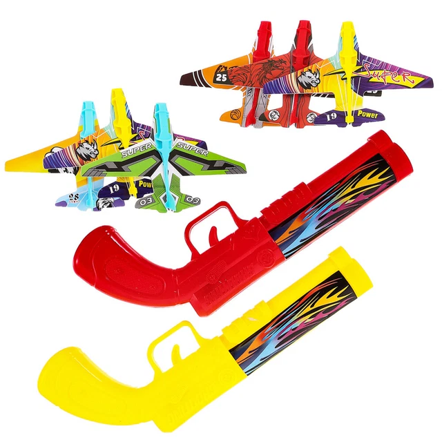 Avion En Mousse Catapulte – Lanceur 10 Mètres – Jeu Extérieur Enfant