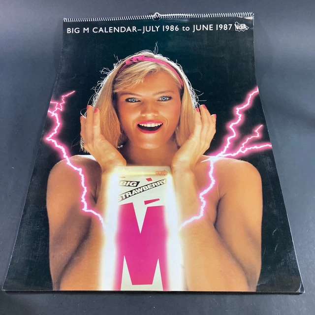RARE VINTAGE 'BIG M' Milk 1986 July -June 1987 Pin Up Girls Poster Calendar Vdia $62.19 - PicClick