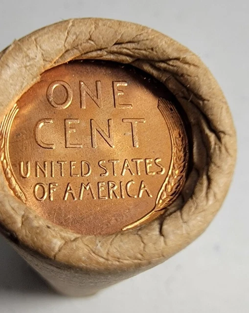 WHEAT PENNY ROLL UNSEARCHED Estate .Indian Head , Old Vintage Coin