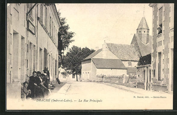 CPA Draché, La Rue Principale