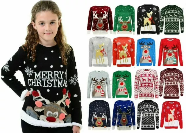 Maglione Natale bambini renna novità lavorato a maglia maglione Natale ragazze ragazzi maglione