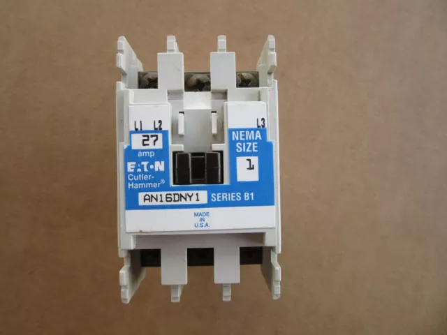 Eaton Cutler-Hammer AN16DNY1 Size 1 Contactor 3P 27A 600V 120V Coil VGC!!!