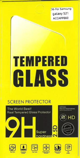 Protection D'ecran En Verre Trempe Pour Samsung Galaxy S21 Lot De 2 Pieces