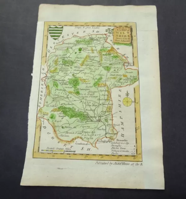 Antique map of Wiltshire by Alexander Hogg and Thomas Conder 1784