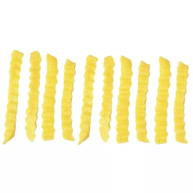 10Pcs PVC Fake Chips Models Yellow Artificial French Fries Models  Restaurant