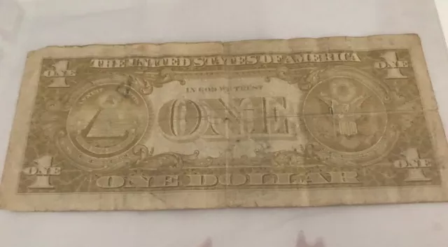 1963 A Series $1 OneDollar Federal Reserve Note Chicago Rare Yellow Back