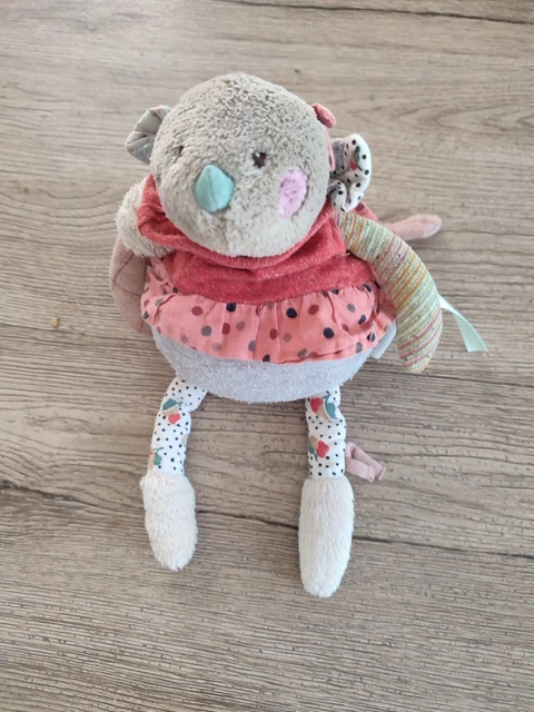 Doudou Peluche Moulin Roty Souris Les Jolis Trop Beaux Gris Tres Bon Etat