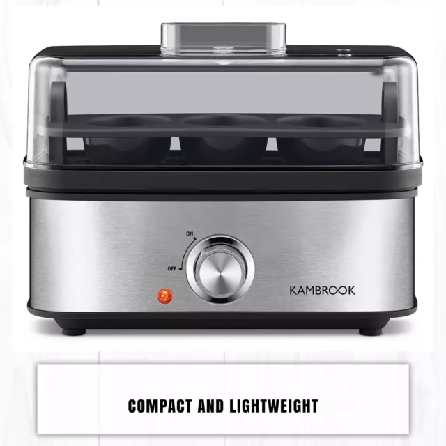 Kambrook Electric 3-Way Egg Cooker Poacher Steamer Omelette Maker Black Culinary 3