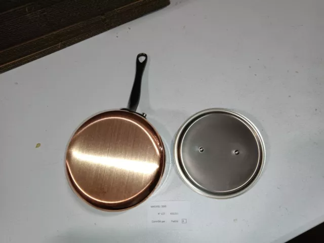 Mauviel M'150CI 1.5mm Copper Sauce Pan With Lid & Cast Iron Handle, 1.2-Qt 3