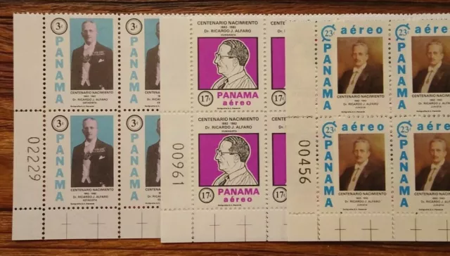 Panama LUXUS 20 x Nr. 1536 - 1538 postfrisch MNH Ricardo J. Alfaro 1982 2