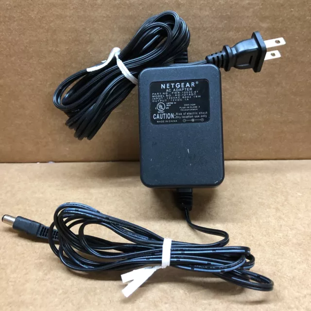 NETGEAR AC/DC ADAPTER AD-121ADT 120VAC 60Hz 18W TO 12VDC 1A PT#PWR10030-01