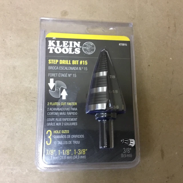 NEW Klein Tools KTSB15 Step Drill Bit #15