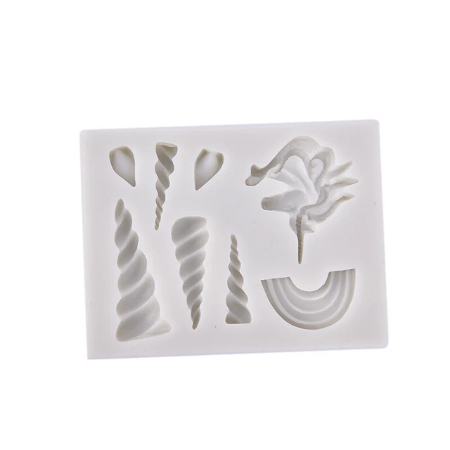 Stampo unicorni orecchio corno nuvola silicone decorazione cupcake gumpaste fondente a LM❤