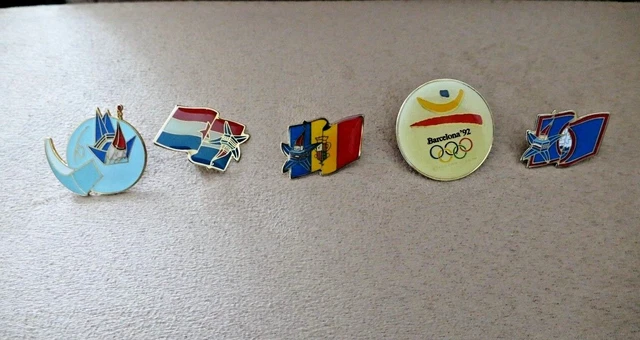 Lot De 5 Pins Vintage – Jeux Olympiques – Métal (occasion)