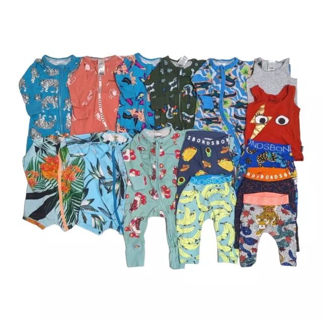 BONDS Wondersuits Leggings Rashies Size Newborn to 6 Months Bulk Lot Bundle x 15