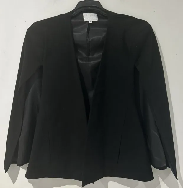 Silence + Noise Urban Outfitters Womens Size 16 L Black Open Front Jacket
