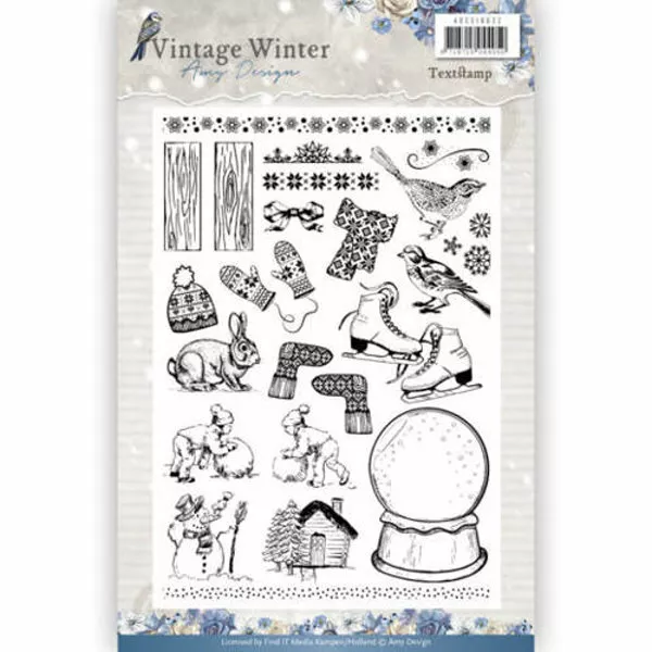 Vintage Winter - Clear Stamp - Stempelplatte von Amy Design (ADCS10021)