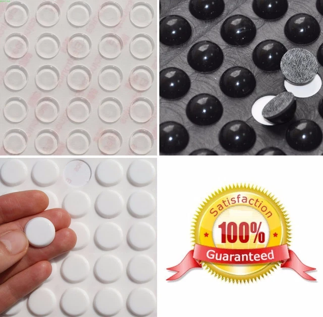 Black Round Rubber Feet Small/Large Slcone Selfadhescve Stck On Pads 4-179mm | eBay