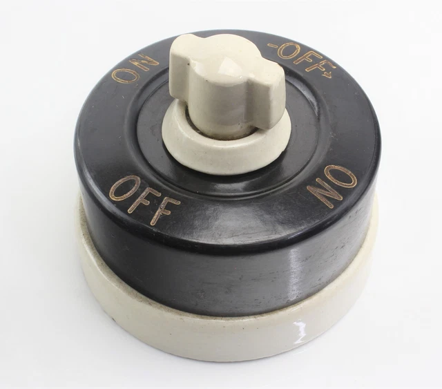 ROTARY SWITCH 5C/2122 ON/OFF Ceramic Bakelite RAF Vintage Aircraft Part ...