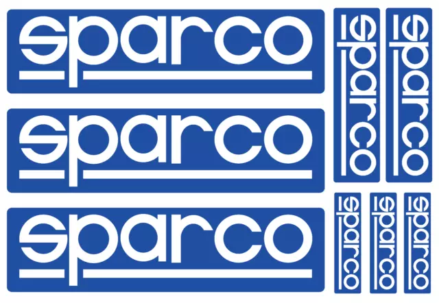 lot 8 Stickers autocollant SPARCO bricolage adhésif planche sponsor tuning outil