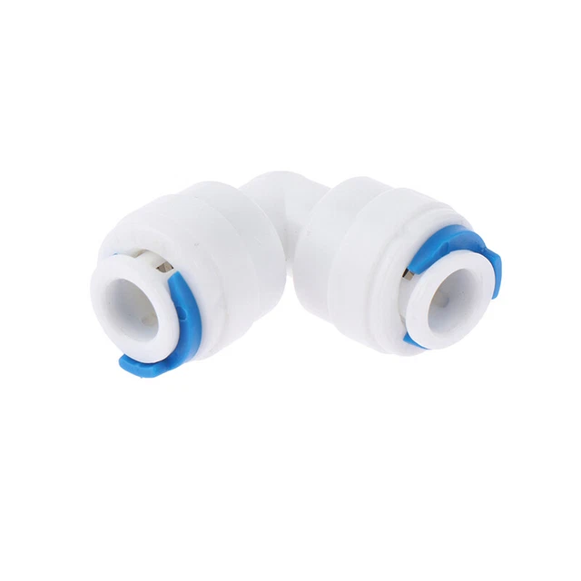 1Pc Fit 1/4" 6.5mm OD Tube PE Pipe 90 Degree Elbow POM Quick Fitting Connect BII