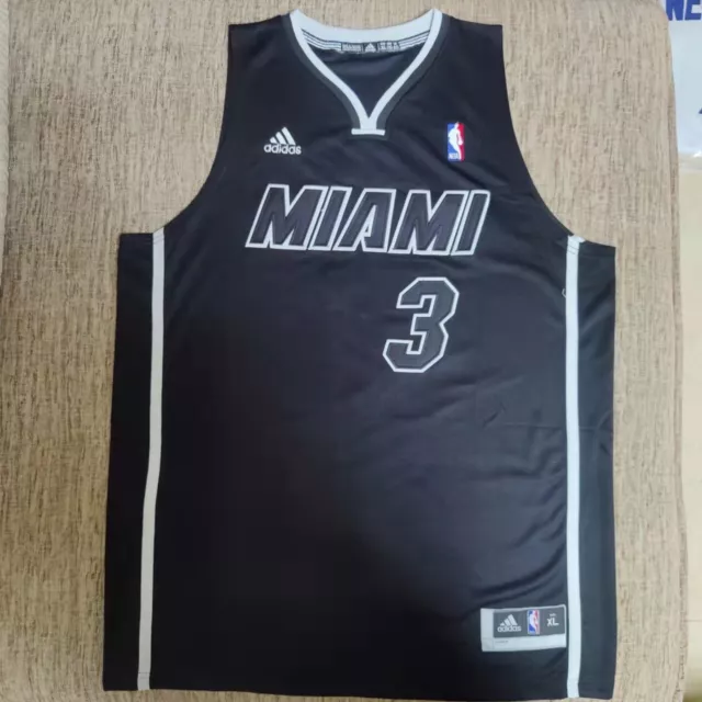 MIAMI HEAT DWYANE Wade Black Vice city ver. NBA Jersey stiched size S M L  XL XXL £49.99 - PicClick UK