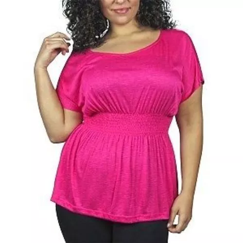 Plus Size Top Tunic Batwing Pink Lilac Black Green NWT  14 16 18