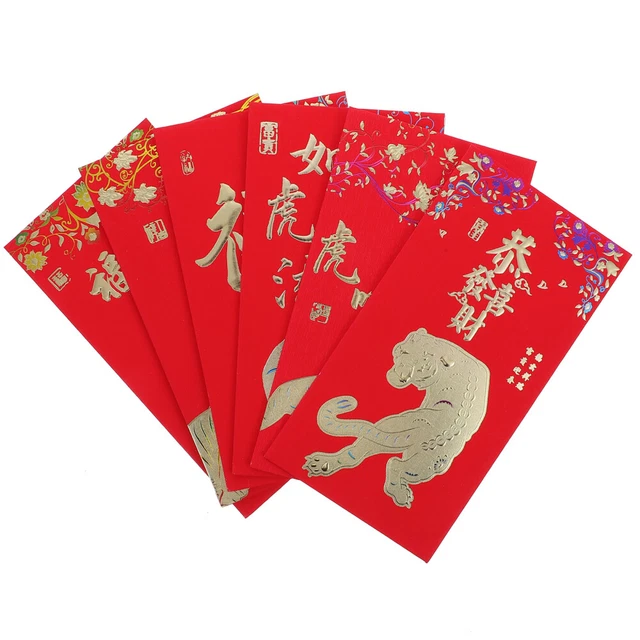 18 Pcs Year The Tiger Red Envelope Envelopes Chinese Pocket Money Thicken