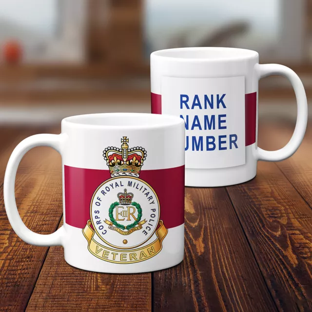 Personalised Veteran Mug Royal Military Police British Cup Army Gift VMM08