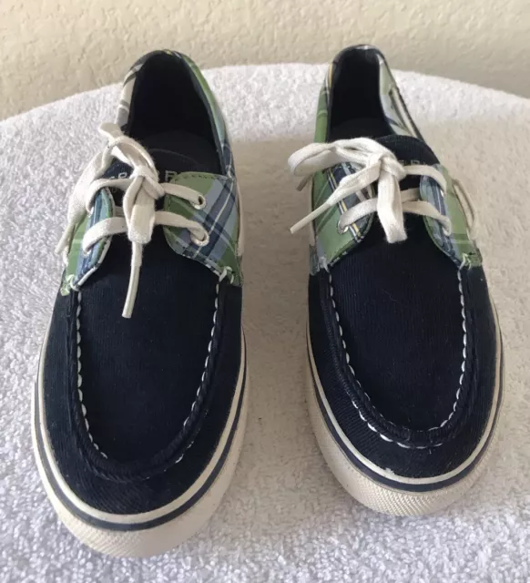 Sperry Top Sider Womens Navy Canvas Boat Loafers Size US 7M