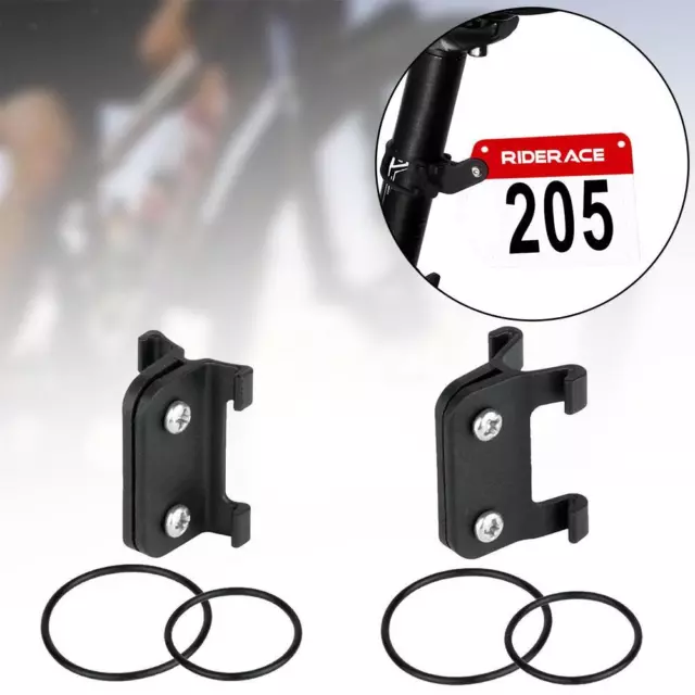 MTB Bike Triathlon Racing Number Plate Mount Holder Set P For Road Bicycle J0C3