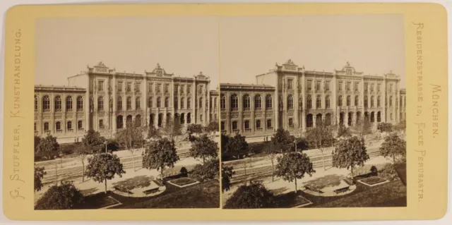 Munich Musée national Allemagne Photo Stuffler Stereo Vintage Albumine