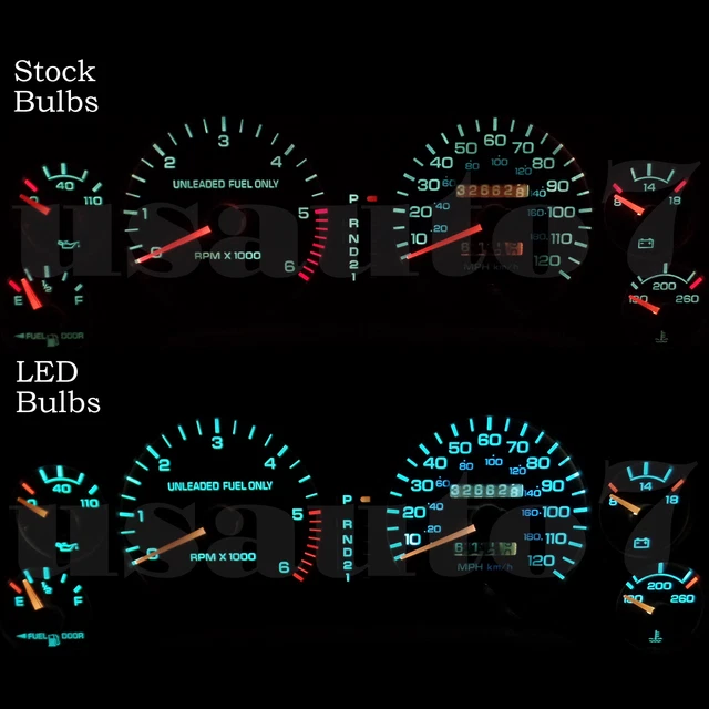 DASH INSTRUMENT CLUSTER Gauge WHITE LED LIGHT KIT Fits 9497 Dodge Ram