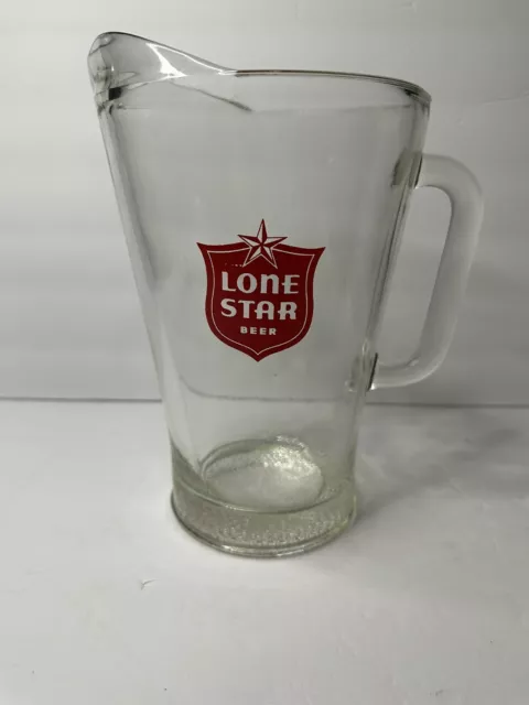 Vintage  Lone Star Beer Heavy 9 " Pitcher Nice