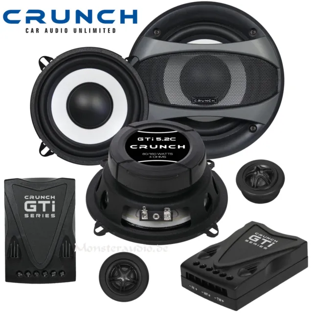 Crunch GTI5.2C 13cm 2-Wege Lautsprecher Set Auto Boxen 80 160 Watt RMS/MAX 130mm