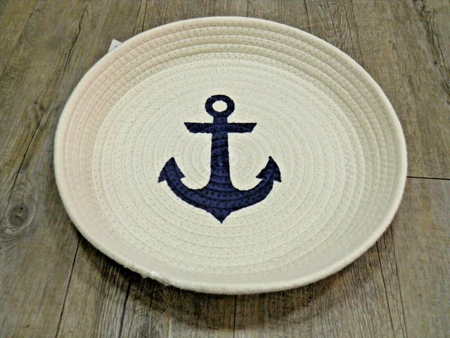 Panier portapane Centre de Table Corde Tressé Mer Bol 35 X 6 CM